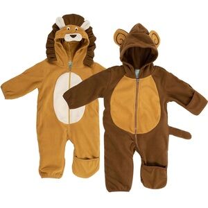 Cuddle Club Fleece Bunting Lion Monkey Costume